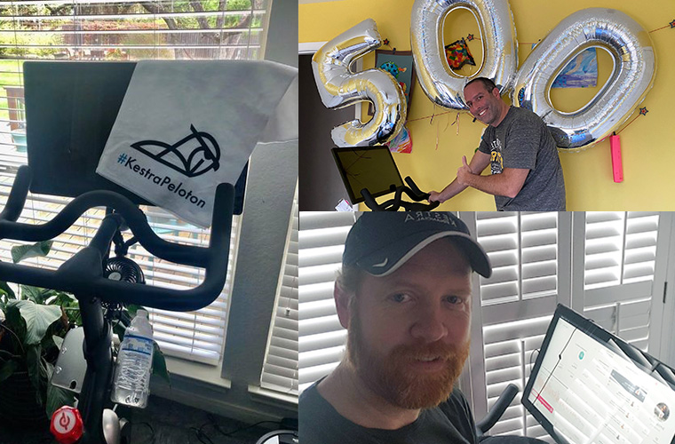 Peleton club photo collage